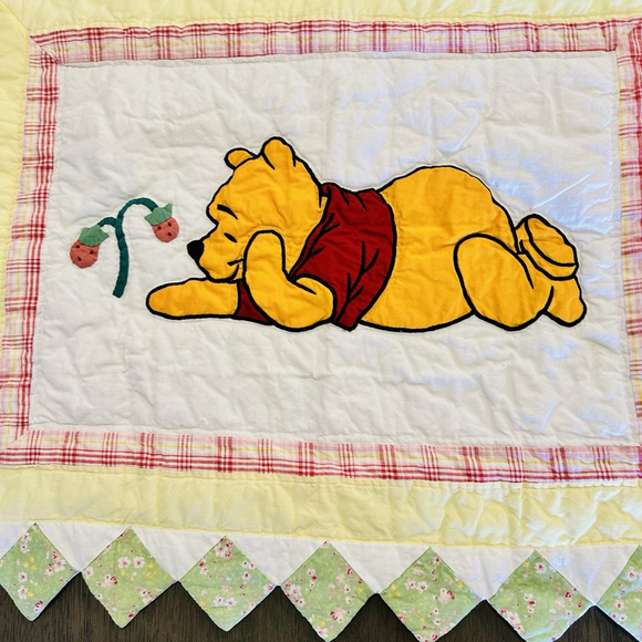 VTG Disney Pooh 100 Acre Collection FULL Patchwork Quilt w/ Two Standard Shams - Picture 11 of 15